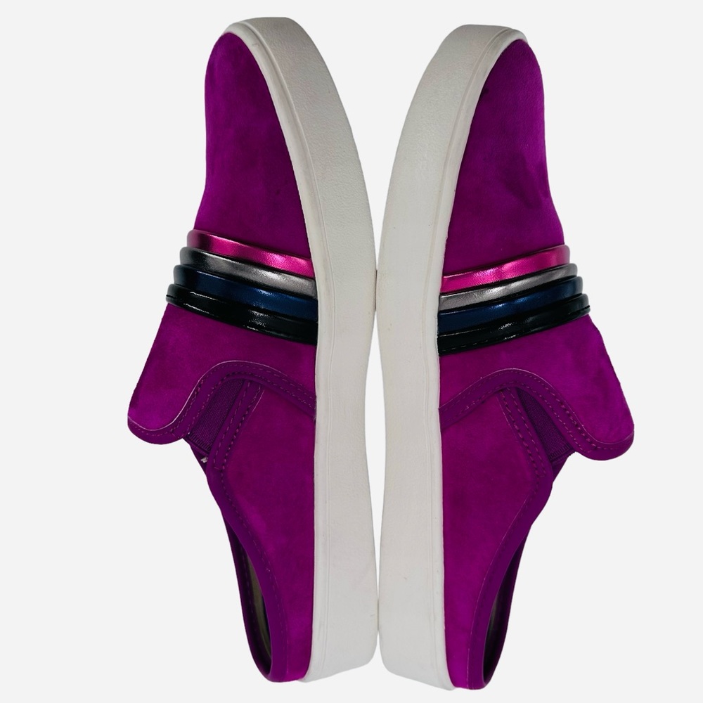Spenco St Barts Hot Pink Suede Slip On Sneakers Slides Women’s Size 8.5 B - Picture 6 of 9